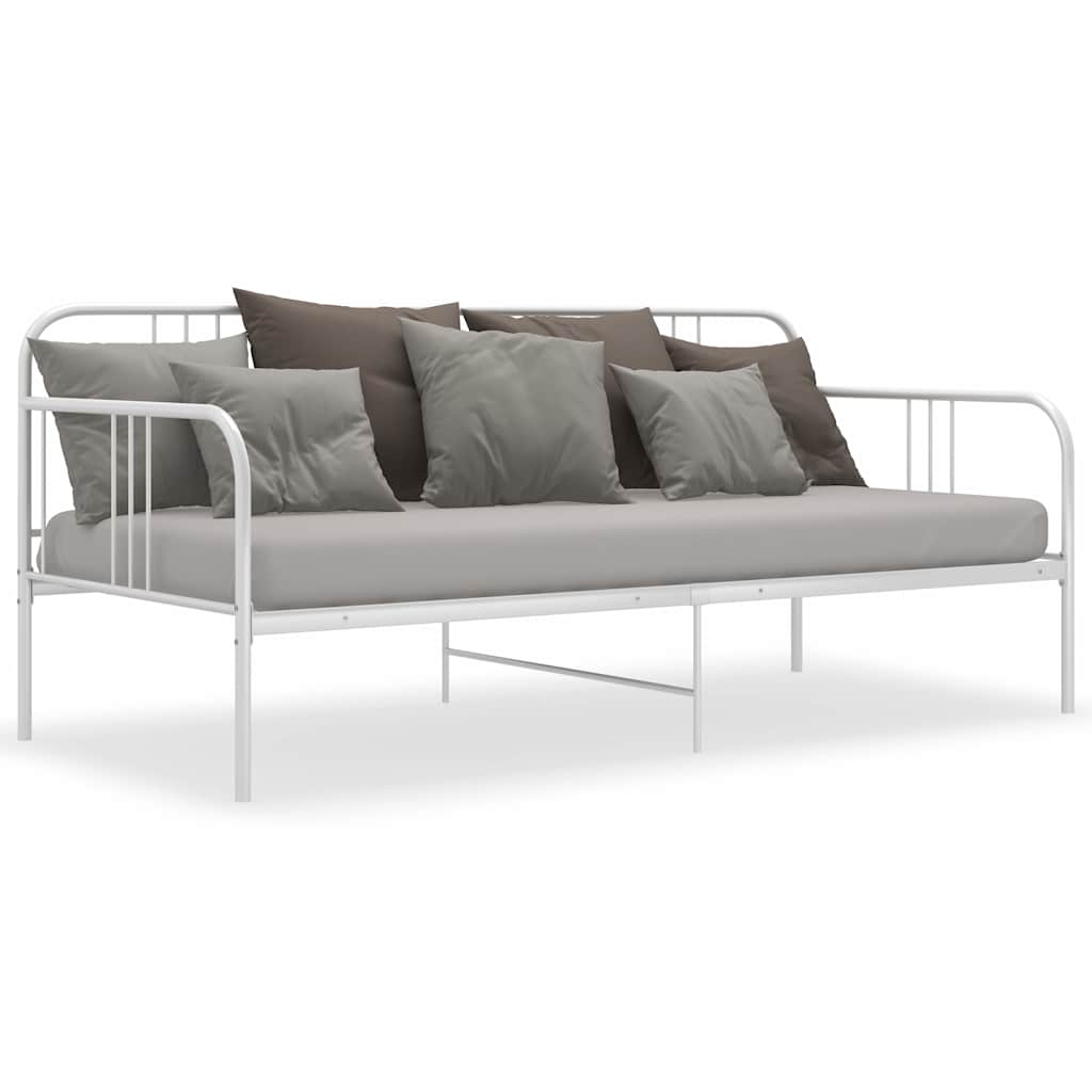 Vidaxl slaapbank metaal wit 90x200 cm