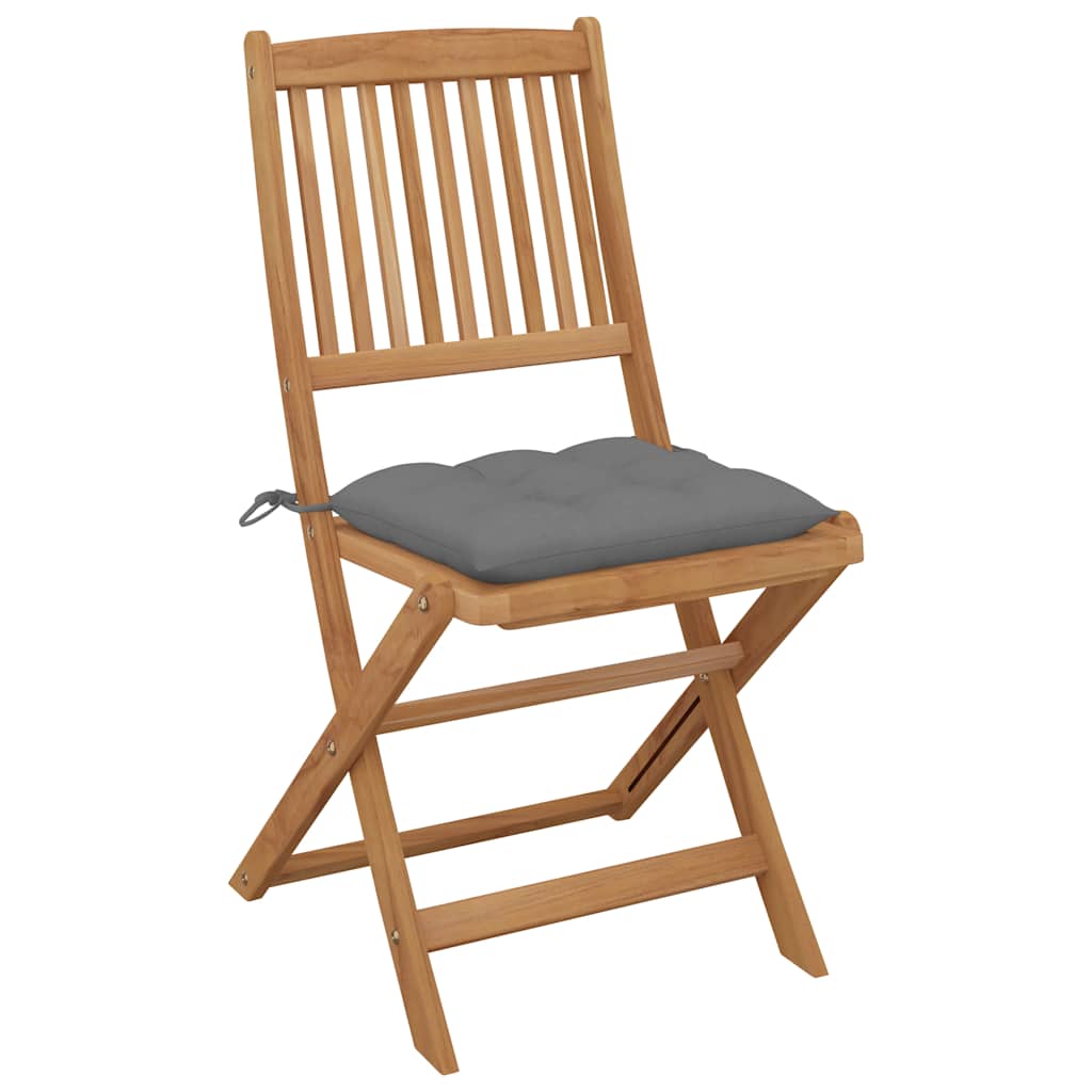 Vidaxl tuinstoelen 2 st inklapbaar met kussens massief acaciahout