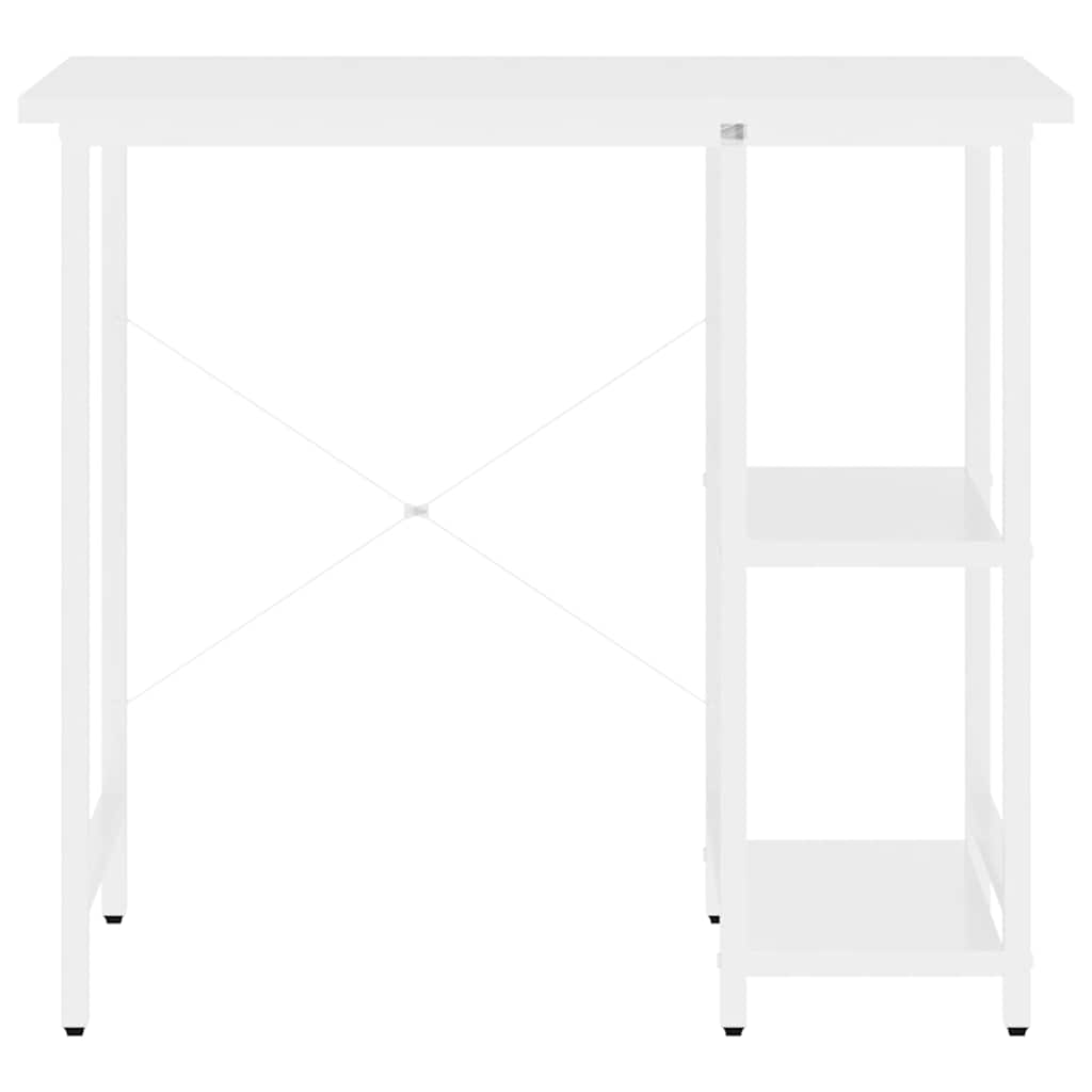 Vidaxl computerbureau 80x40x72 cm mdf en metaal wit