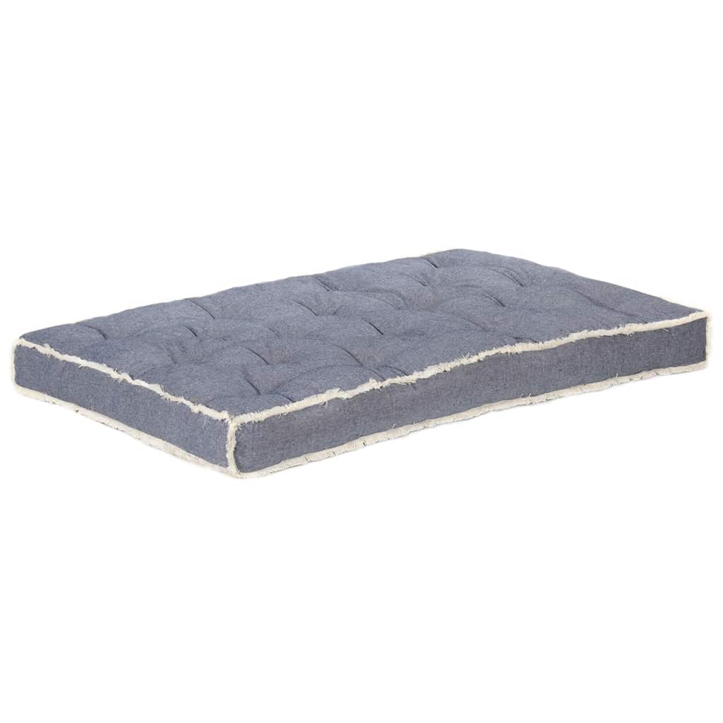 Vidaxl bankkussen pallet 120x80x10 cm blauw