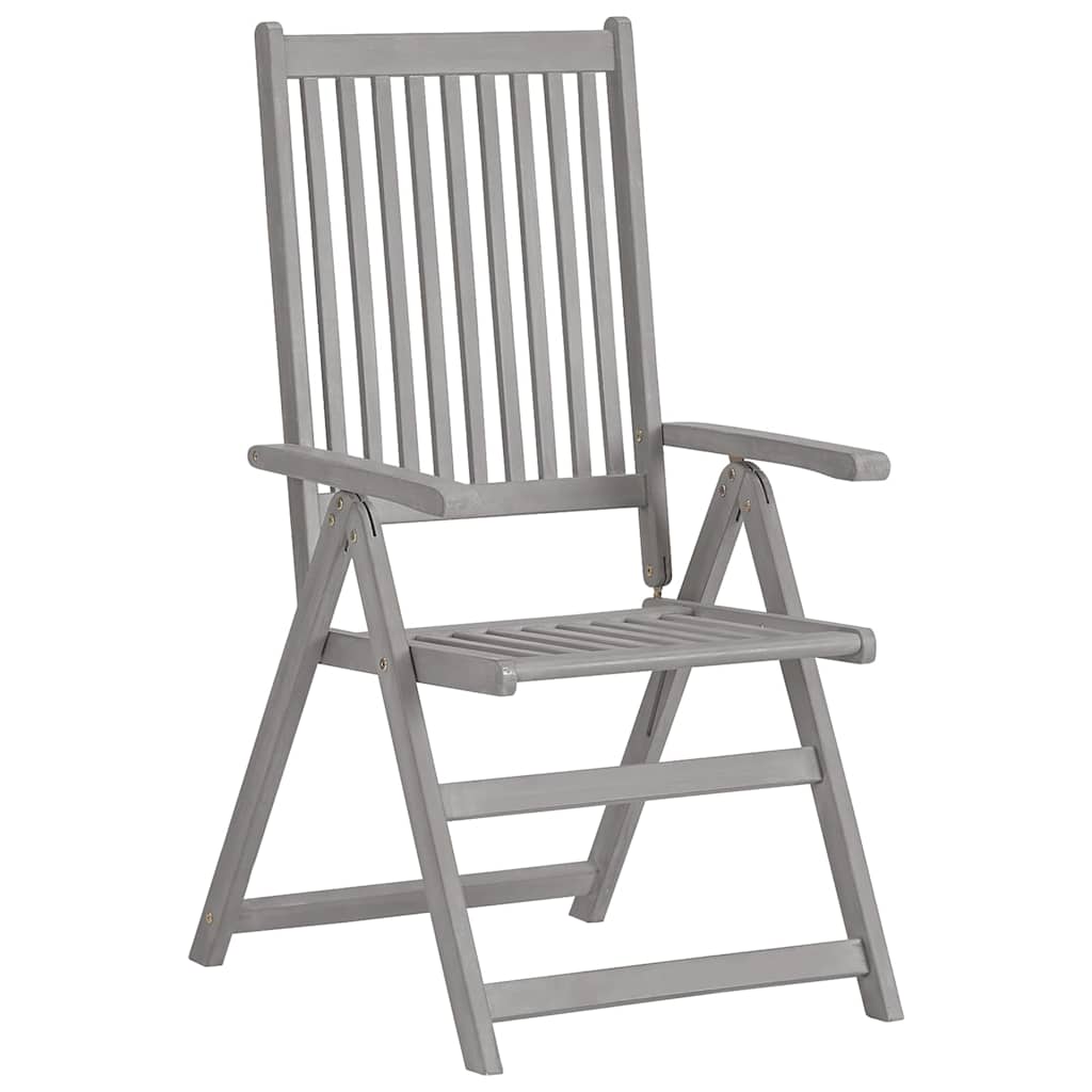 Vidaxl tuinstoelen 4 st verstelbaar met kussens massief acaciahout