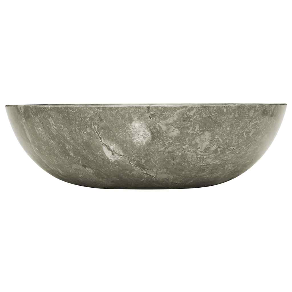Vidaxl gootsteen ø40x12 cm marmer grijs
