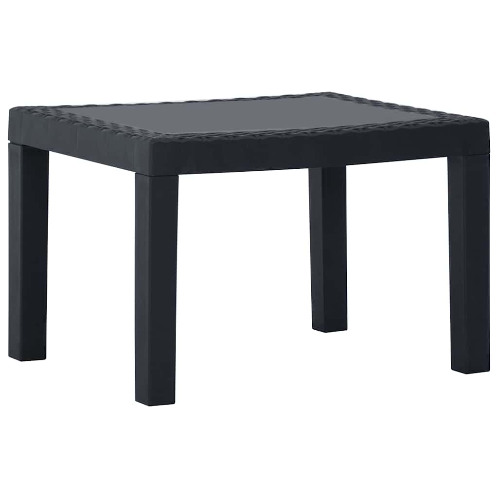 Vidaxl 3-delige loungeset met kussens kunststof grijs
