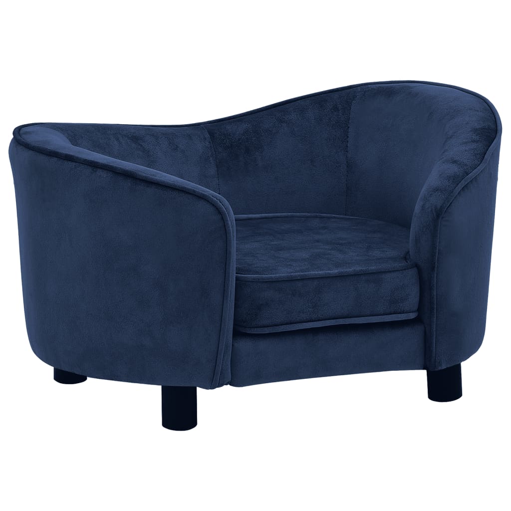 Vidaxl hondenbank 69x49x40 cm pluche blauw