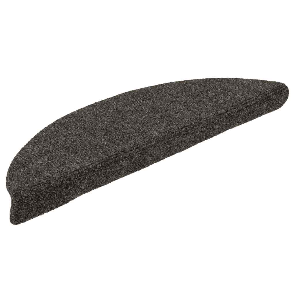 Vidaxl trapmatten zelfklevend 5 stuks 56x17x3 cm antraciet halfrond