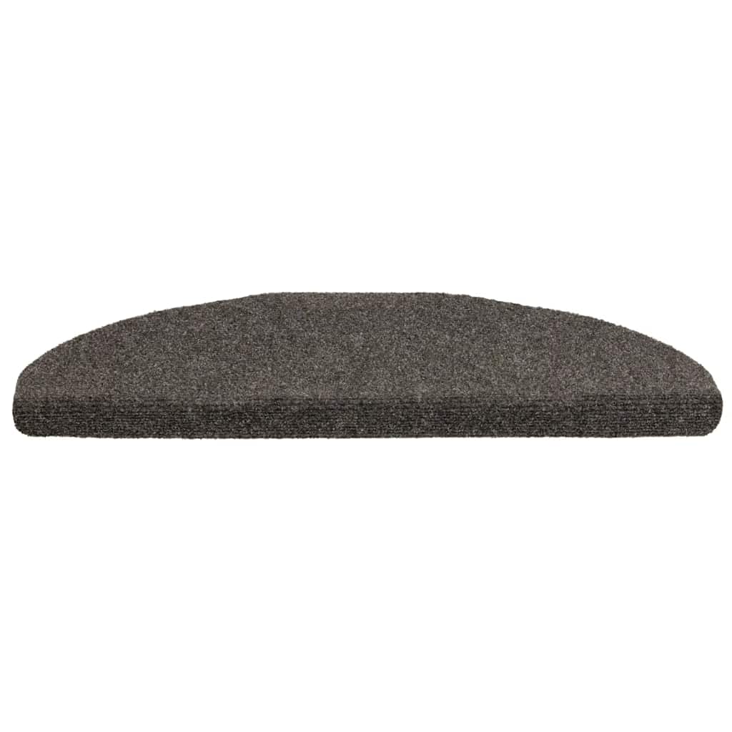 Vidaxl trapmatten zelfklevend 10 st 65x21x4 cm antraciet halfrond groot
