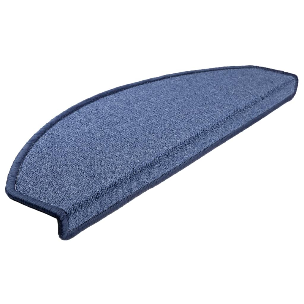 Vidaxl trapmatten 10 st 65x24x4 cm blauw halfrond groot