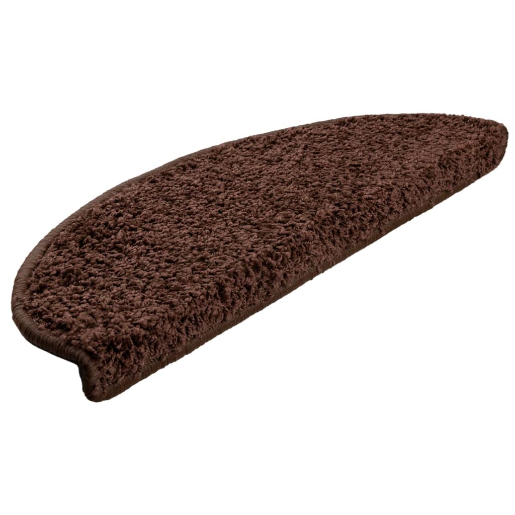 Vidaxl trapmatten 10 st 65x21x4 cm bruin halfrond groot