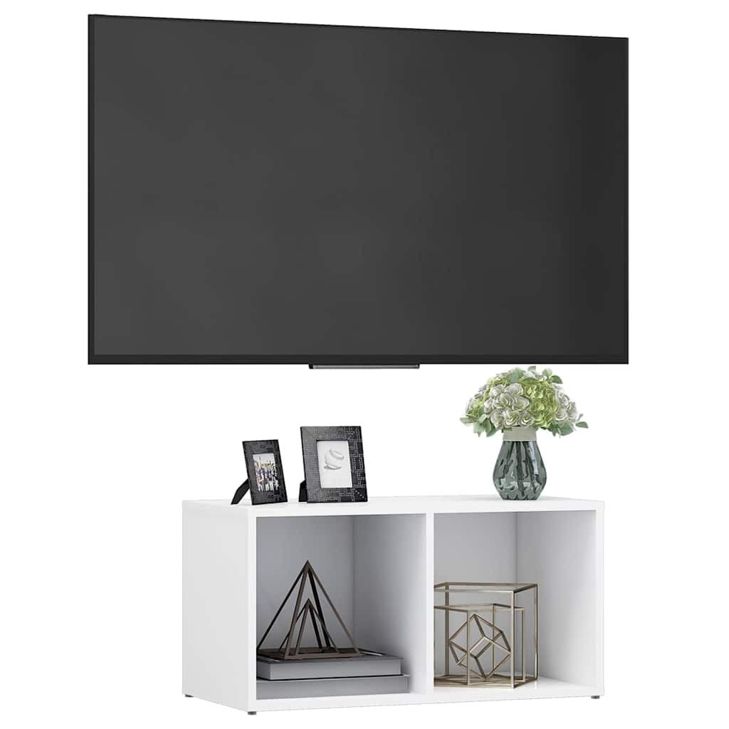 Vidaxl tv-meubel 72x35x36,5 cm bewerkt hout wit
