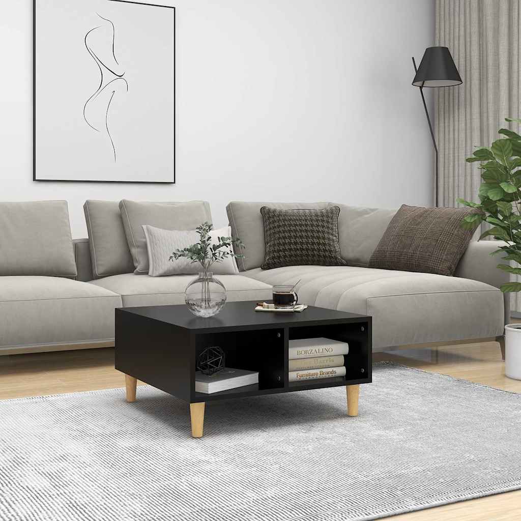 Vidaxl salontafel 60x60x30 cm bewerkt hout zwart