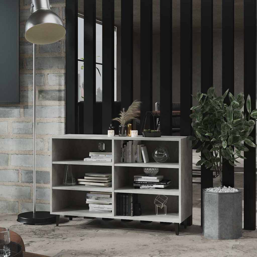 Vidaxl dressoir 103,5x35x70 cm bewerkt hout betongrijs