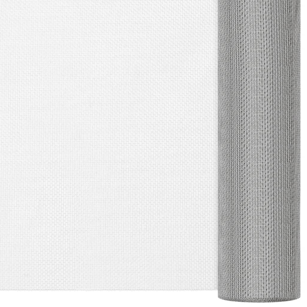 VidaXL Gaas 100x2000 cm roestvrij staal zilverkleurig