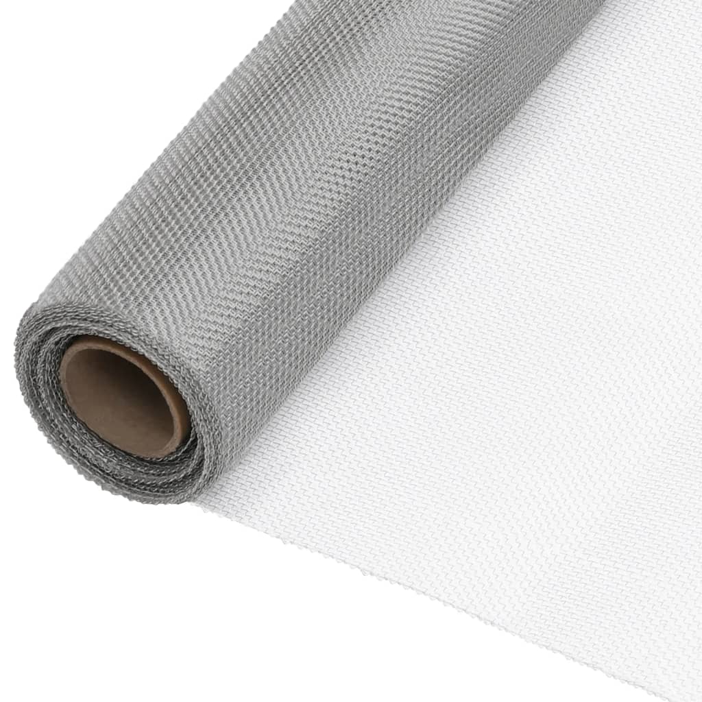 VidaXL Gaas 112x1000 cm roestvrij staal zilverkleurig