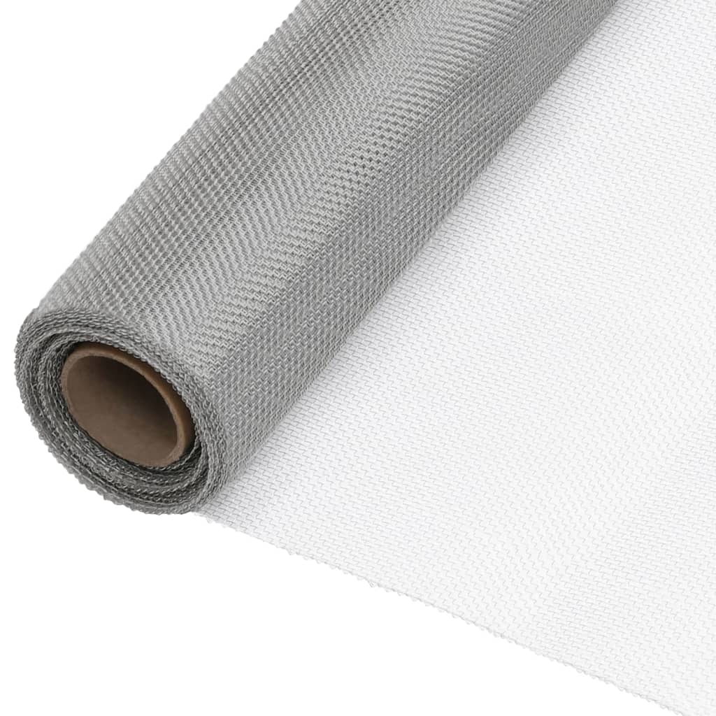 Vidaxl gaas 112x2000 cm roestvrij staal zilverkleurig