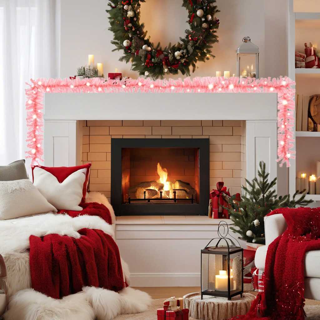 Vidaxl kerstslinger met led-lampjes 20 m roze