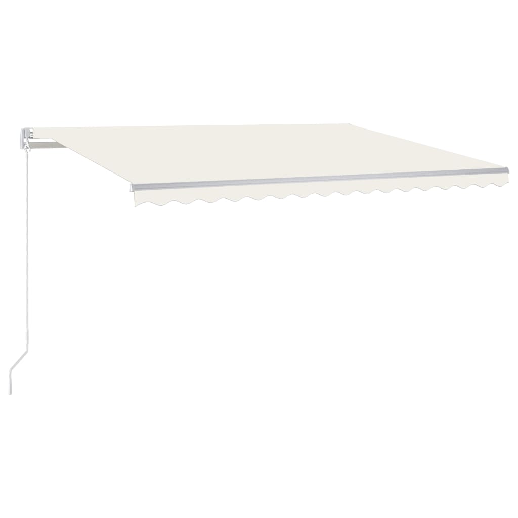 VidaXL Luifel handmatig uittrekbaar 450x300 cm crèmekleurig