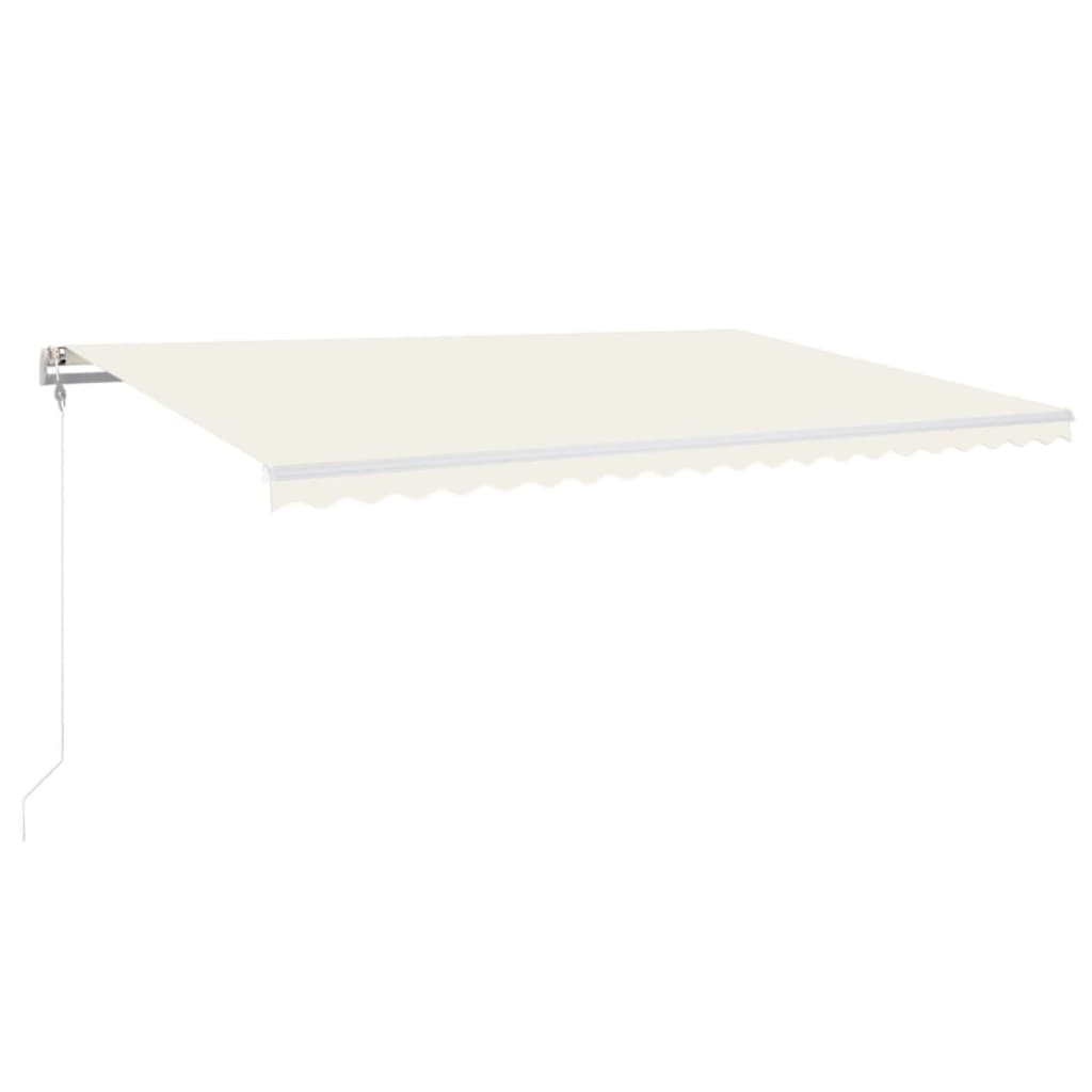 VidaXL Luifel automatisch uittrekbaar 500x300 cm crèmekleurig