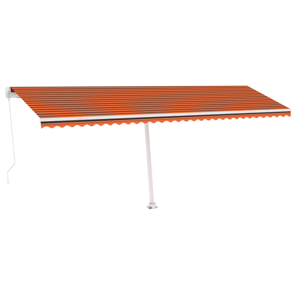 VidaXL Luifel vrijstaand handmatig uittrekbaar 600x300 cm oranje bruin