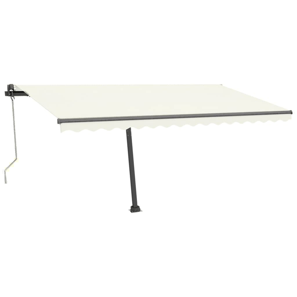 VidaXL Luifel vrijstaand automatisch 450x300 cm crèmekleurig