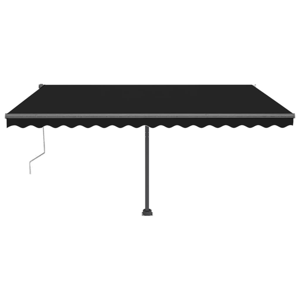 VidaXL Luifel automatisch met LED en windsensor 450x300 cm antraciet
