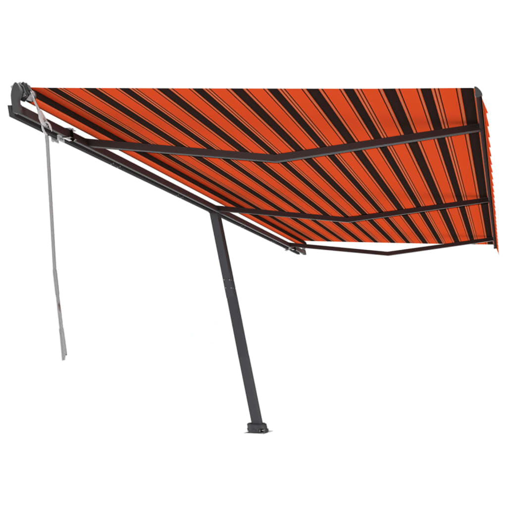 VidaXL Luifel vrijstaand handmatig uittrekbaar 600x300 cm oranje bruin