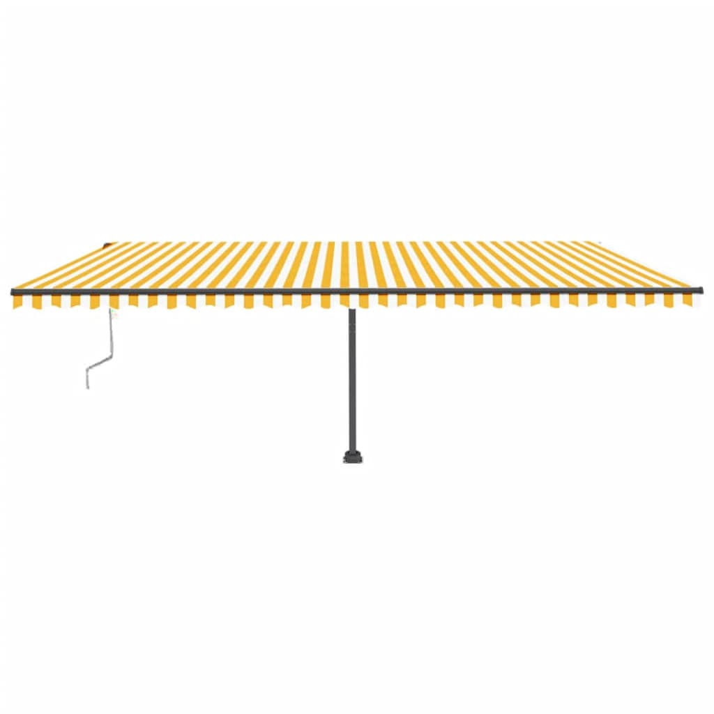 VidaXL Luifel vrijstaand automatisch 600x300 cm geel en wit