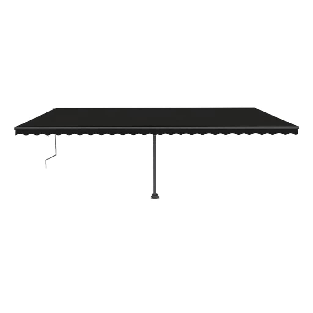 VidaXL Luifel automatisch met LED en windsensor 600x300 cm antraciet