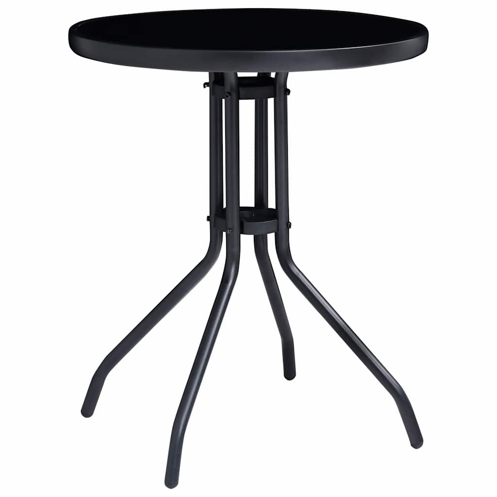 Vidaxl 3-delige bistroset zwart en atracietkleurig