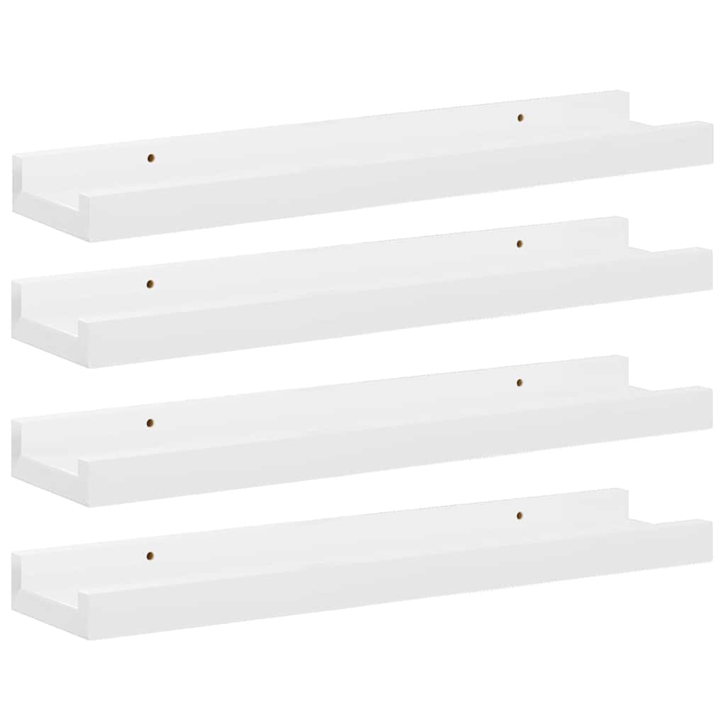 Vidaxl wandschappen 4 st 40x9x3 cm hoogglans wit