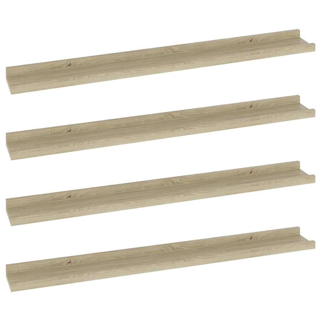 Vidaxl wandschappen 4 st 80x9x3 cm sonoma eikenkleurig