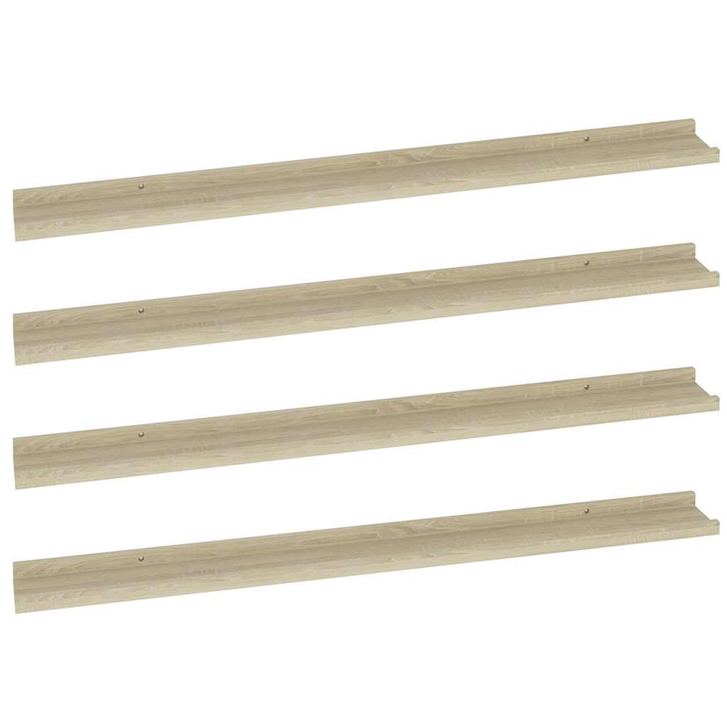 Vidaxl wandschappen 4 st 100x9x3 cm sonoma eikenkleurig