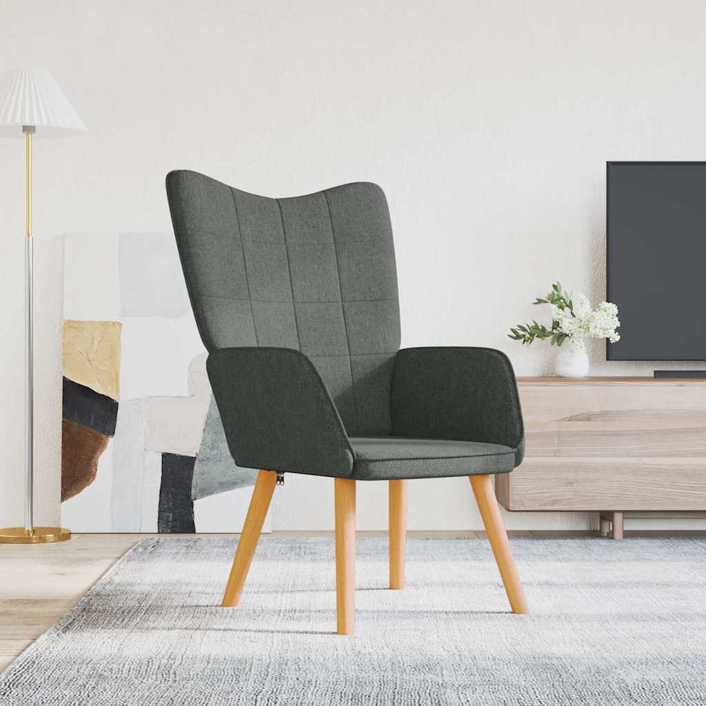 Vidaxl relaxstoel stof donkergrijs