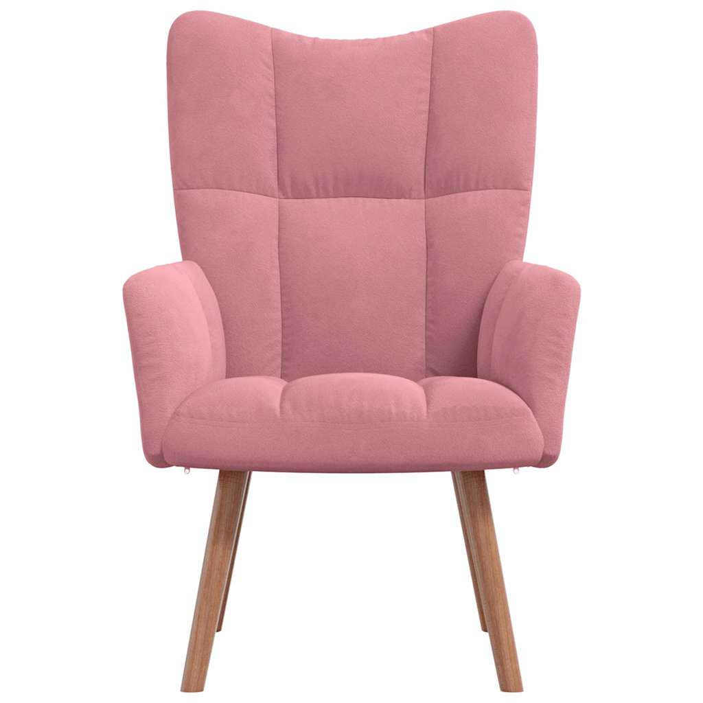 Vidaxl relaxstoel fluweel roze