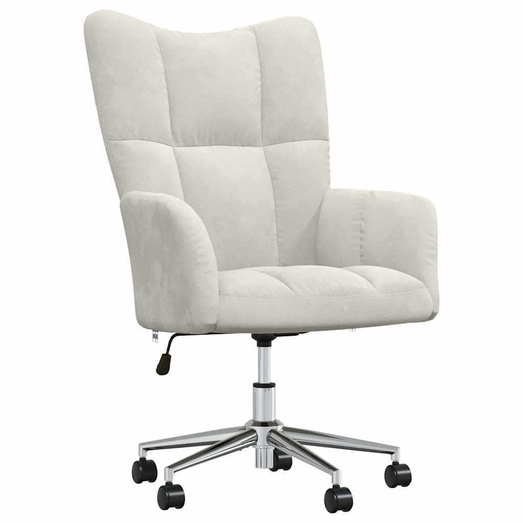 Vidaxl relaxstoel fluweel crèmewit