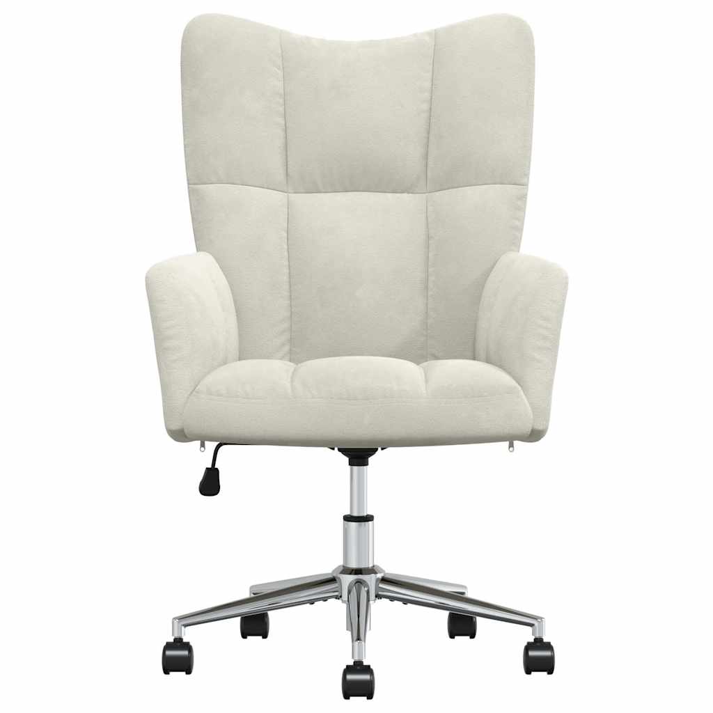 Vidaxl relaxstoel fluweel crèmewit
