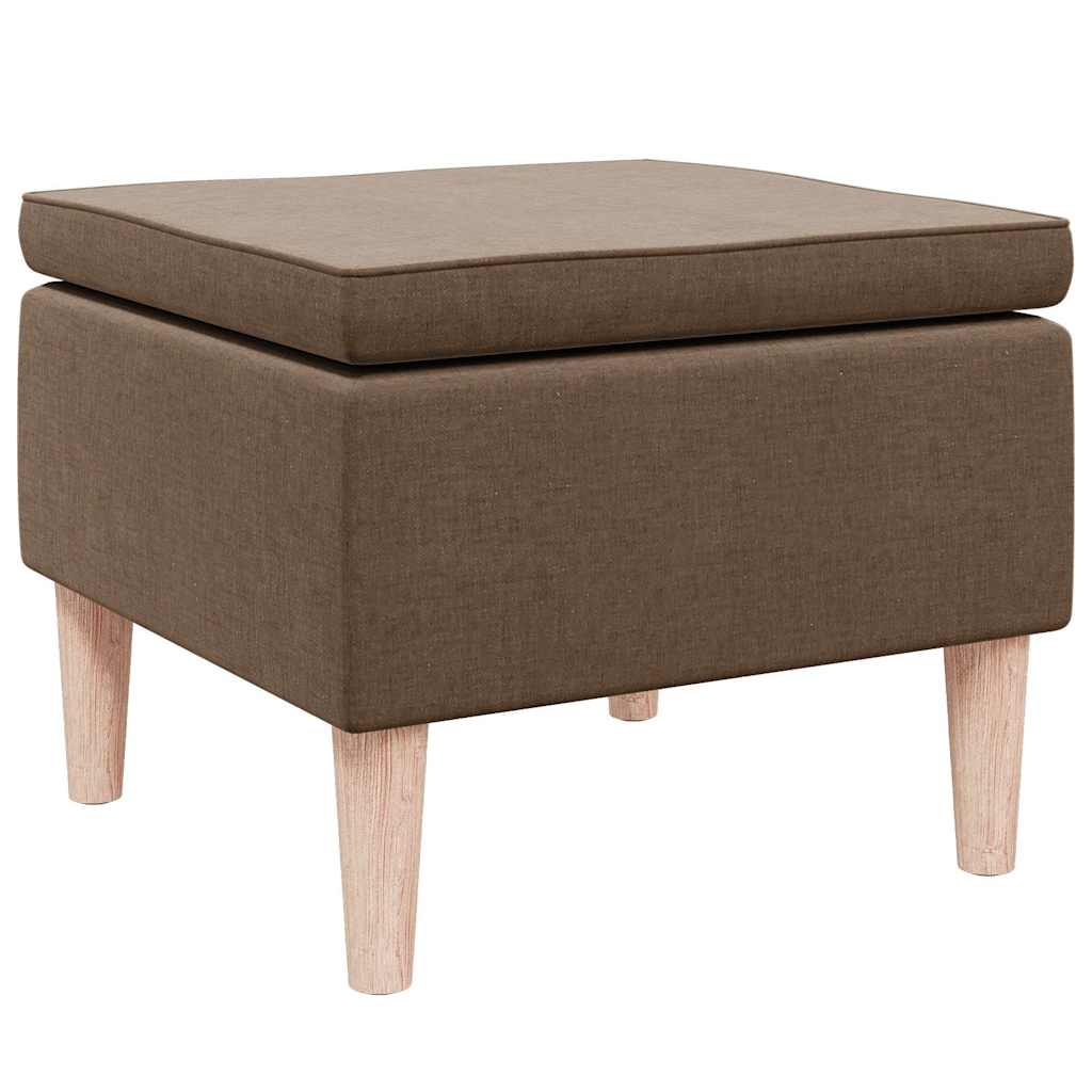 Vidaxl kruk met houten poten stof bruin