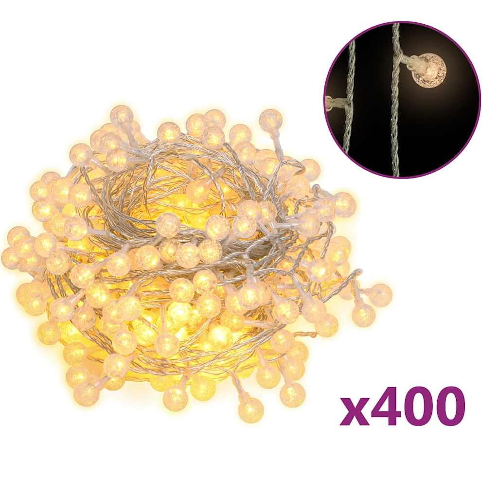 Vidaxl lichtsnoer met 400 led's 8 functies warmwit 40 m
