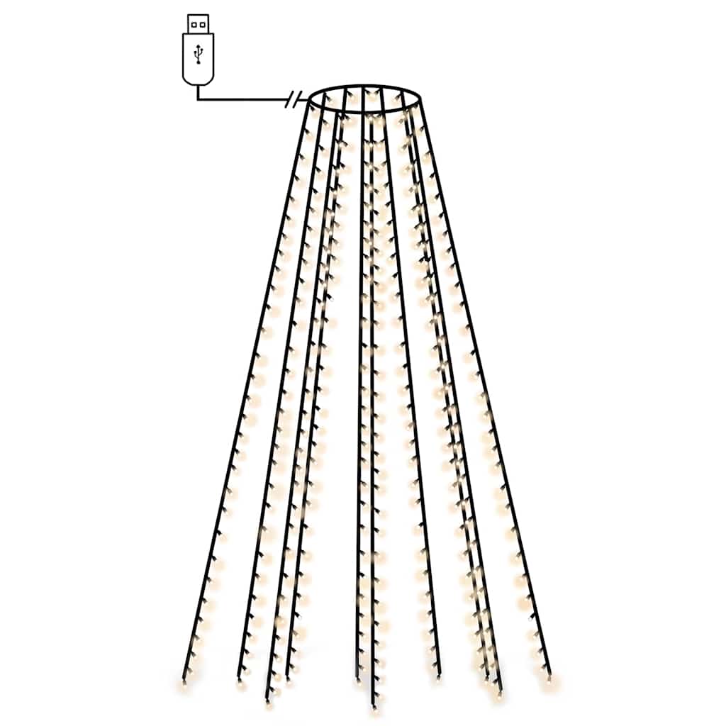 Vidaxl kerstboomverlichting met 250 led's koudwit net 250 cm