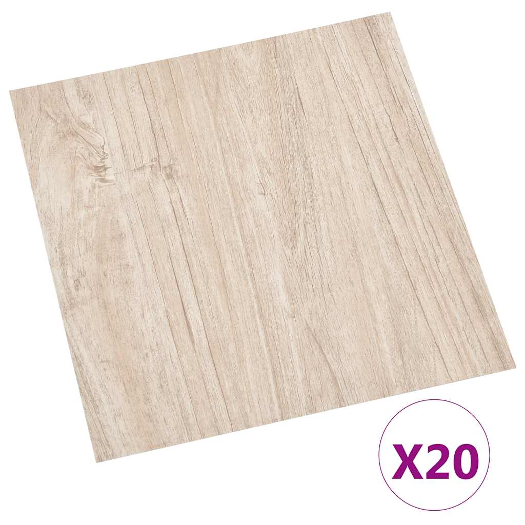 Vidaxl vloerplanken 20 st zelfklevend 1,86 m² pvc lichtbruin