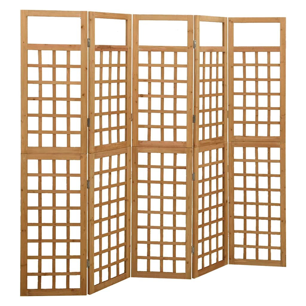 Vidaxl kamerscherm trellis met 5 panelen 201,5x180 cm vurenhout