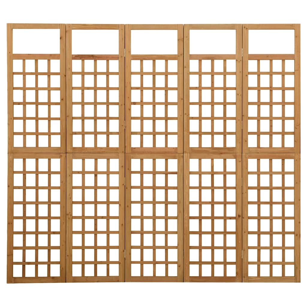 Vidaxl kamerscherm trellis met 5 panelen 201,5x180 cm vurenhout