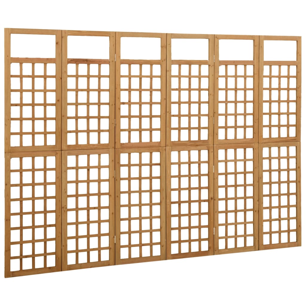 Vidaxl kamerscherm trellis met 6 panelen 242,5x180 cm vurenhout