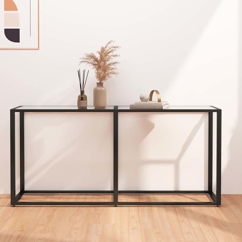 Vidaxl wandtafel 160x35x75,5 cm gehard glas transparant