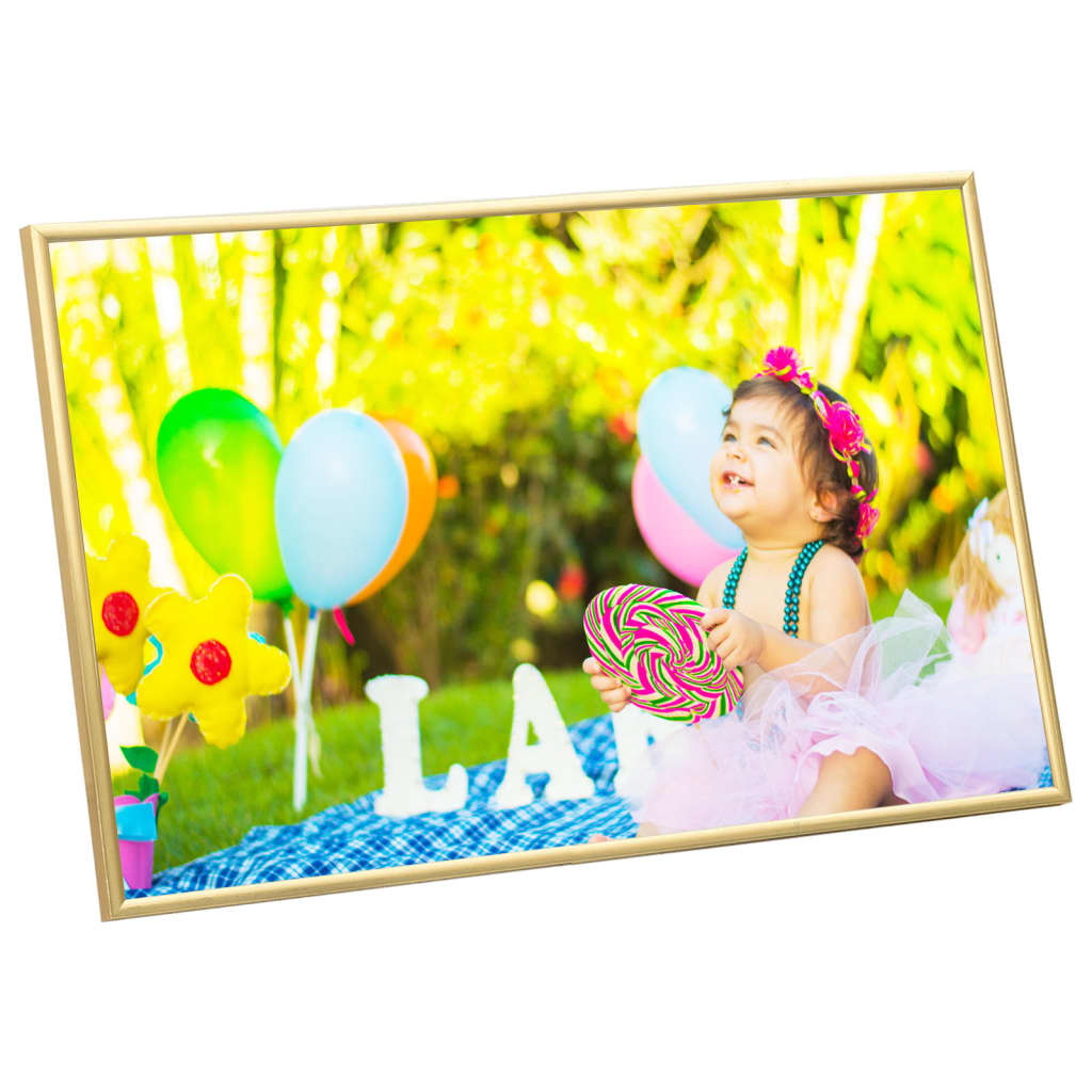 Vidaxl fotolijsten 5 st voor wand 70x90 cm mdf goudkleurig