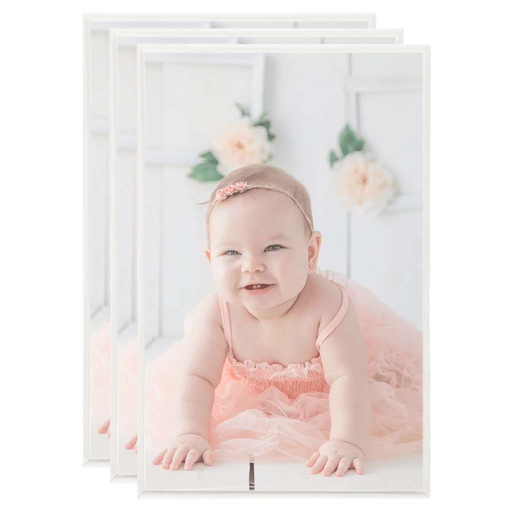 Vidaxl fotolijsten 3 st voor tafel 13x18cm mdf zilverkleurig
