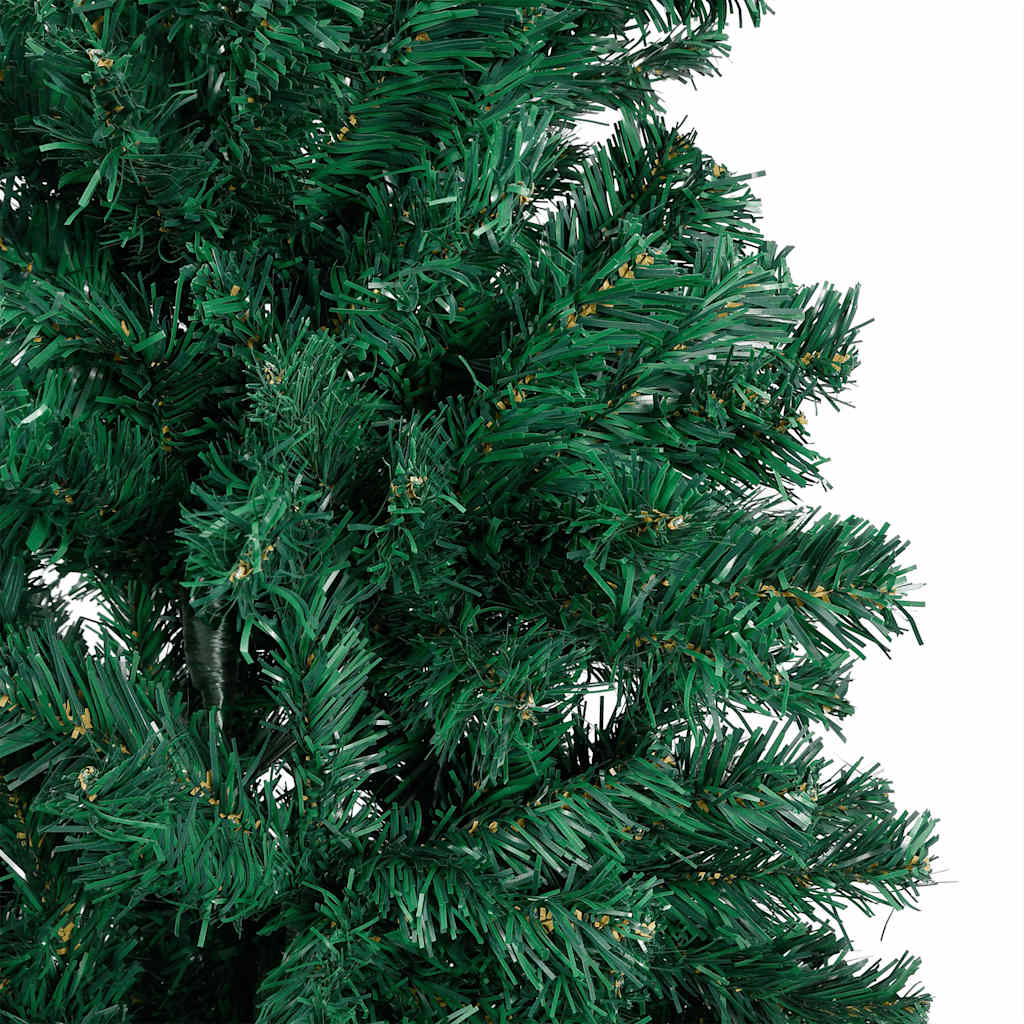 Vidaxl kunstkerstboom met verlichting en kerstballen 150 cm pvc groen