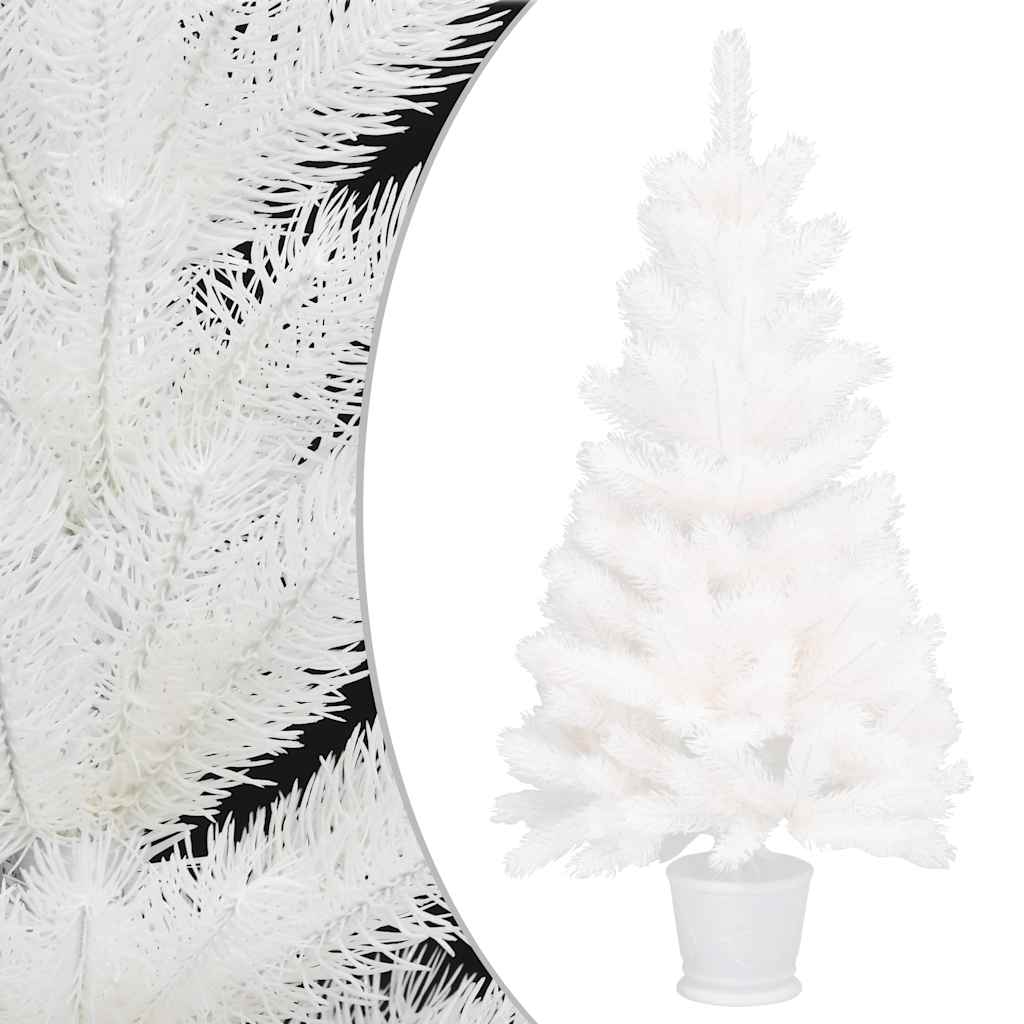 VidaXL Kunstkerstboom met verlichting en kerstballen 90 cm wit