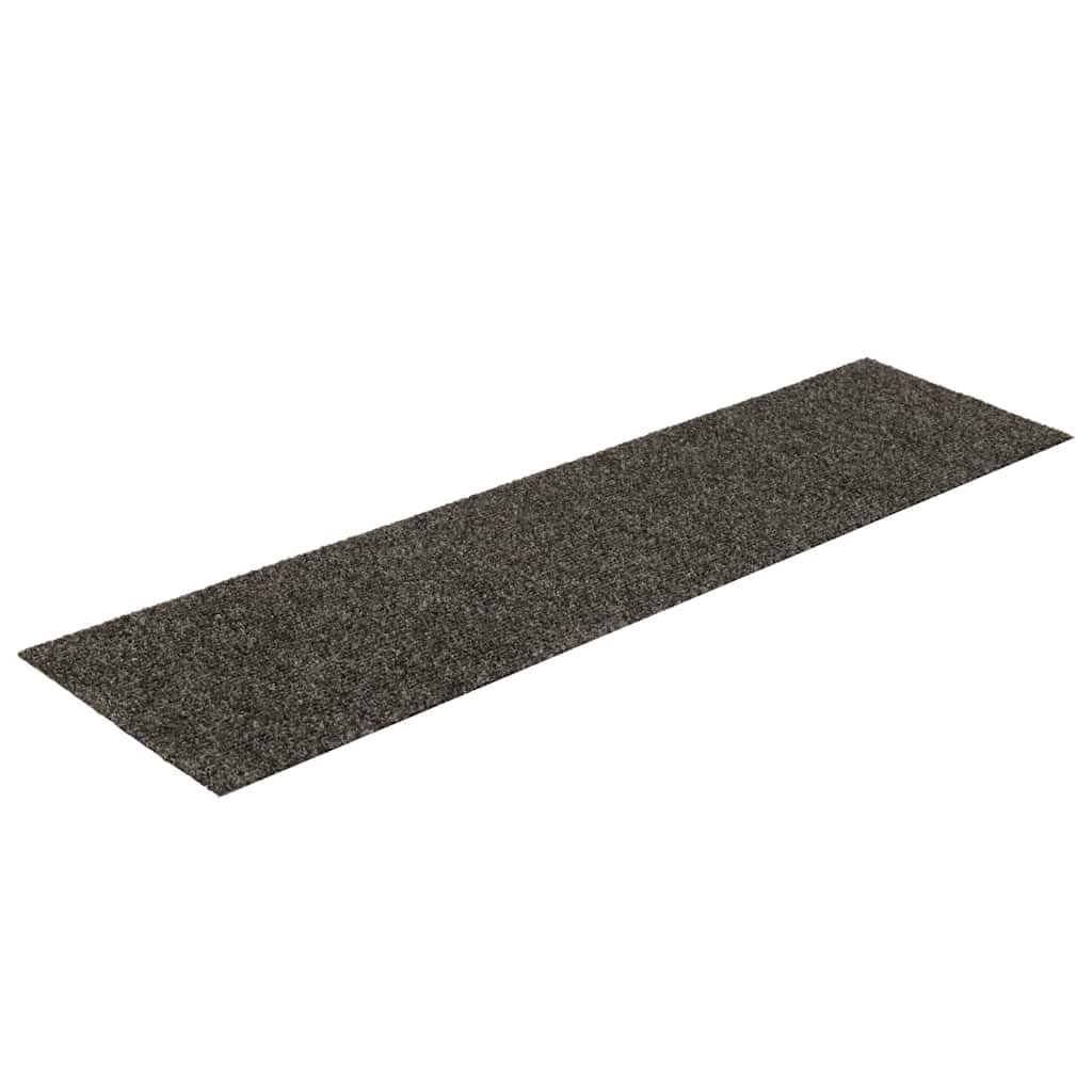 Vidaxl trapmatten zelfklevend 15 stuks 76x20 cm antraciet rechthoekig