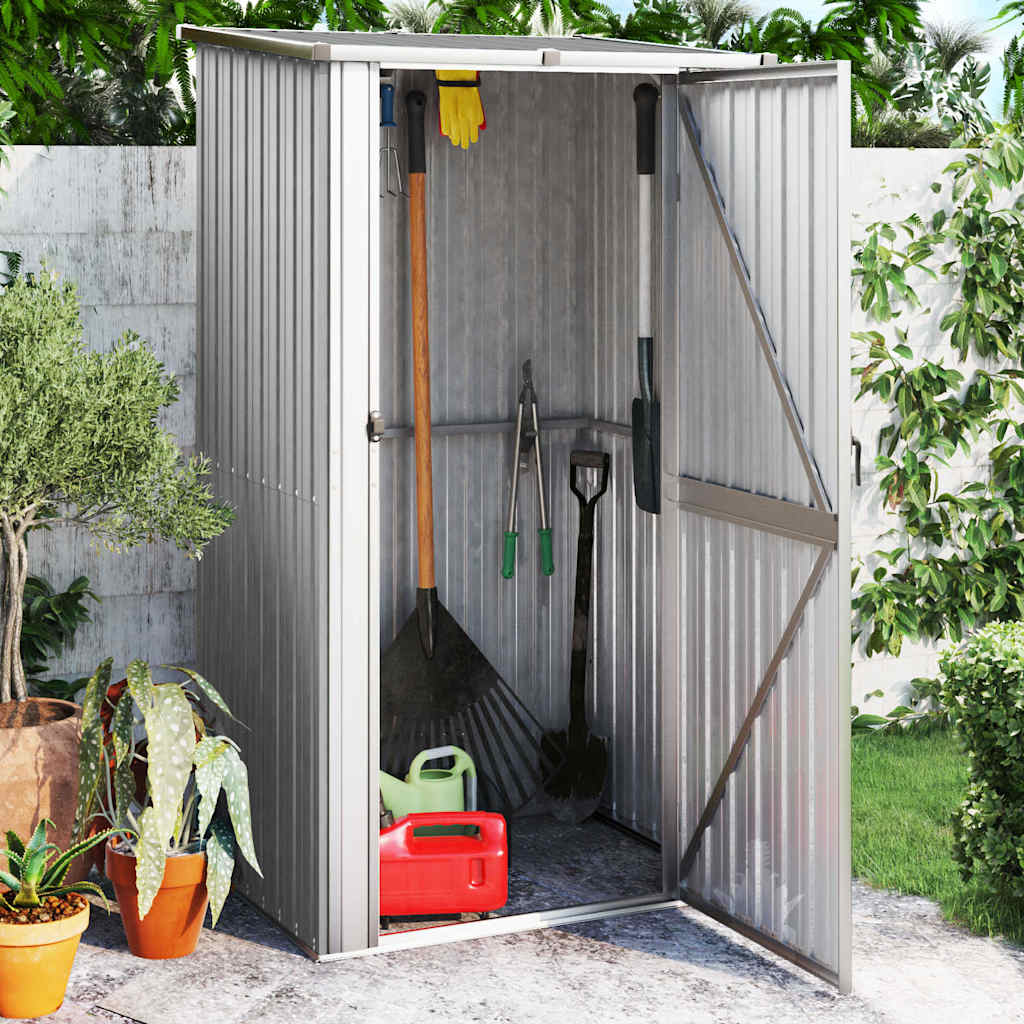 Vidaxl tuinschuur 118,5x97x209,5 cm gegalvaniseerd staal grijs
