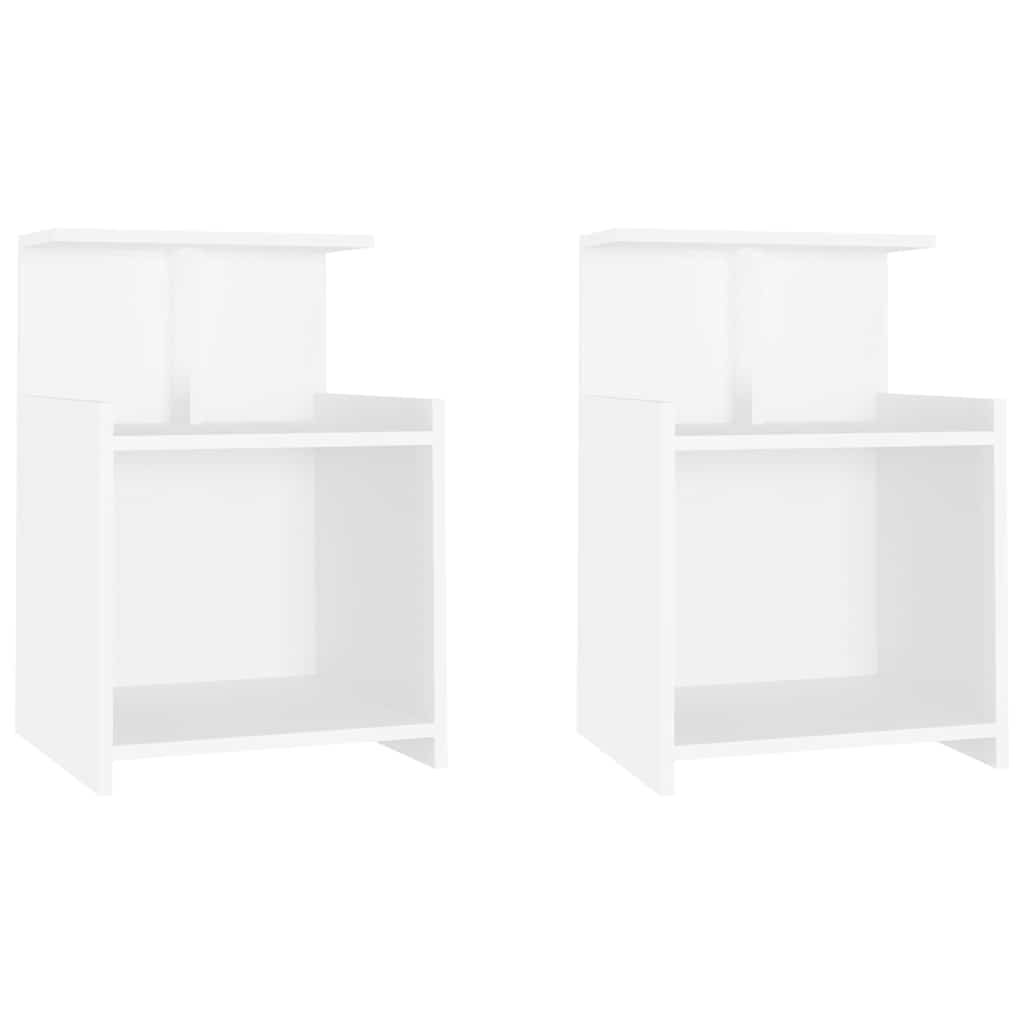 Vidaxl nachtkastjes 2 st 40x35x60 cm bewerkt hout wit